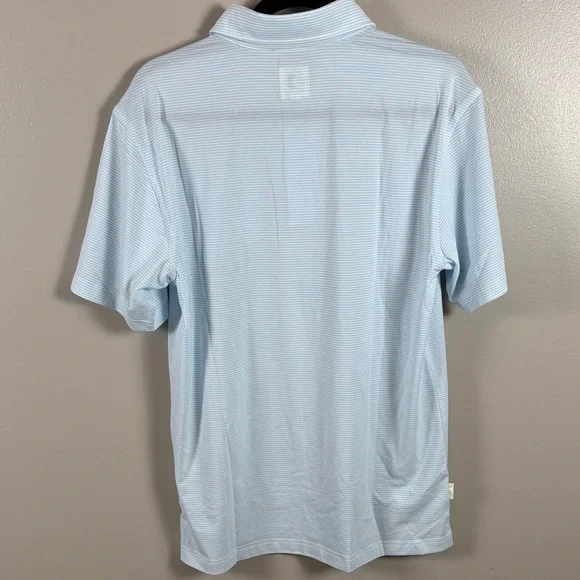 Duck Head Light Blue Striped Polo with Chest Pocket - Picture 8 of 9